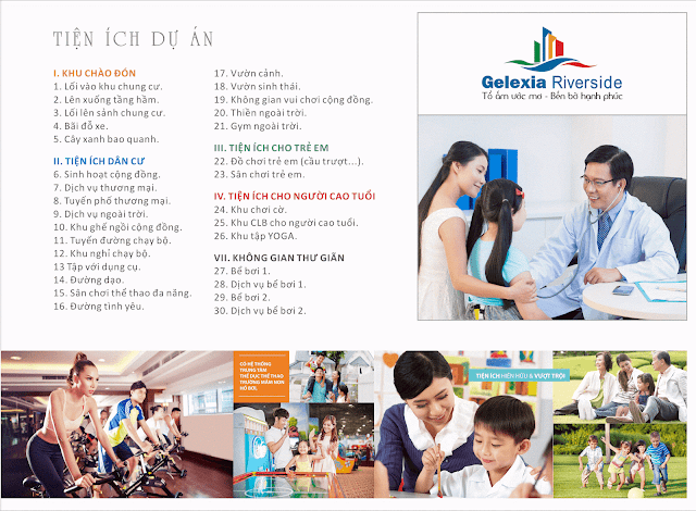 Hệ thống tiện ích cao cấp tại dự án chung cư Gelexia Riverside Tam Trinh