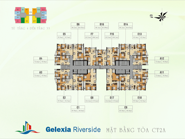 Thiết kế chi tiết mặt bằng căn hộ Gelexia Riverside