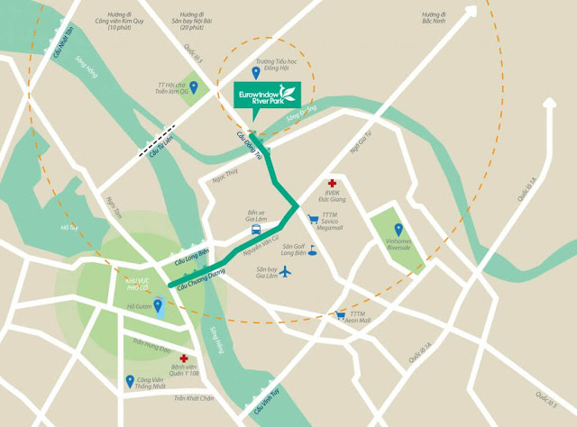 Vị trí dự án chung cư Eurowindow River Park Đông Hội Đông Anh Hà Nội