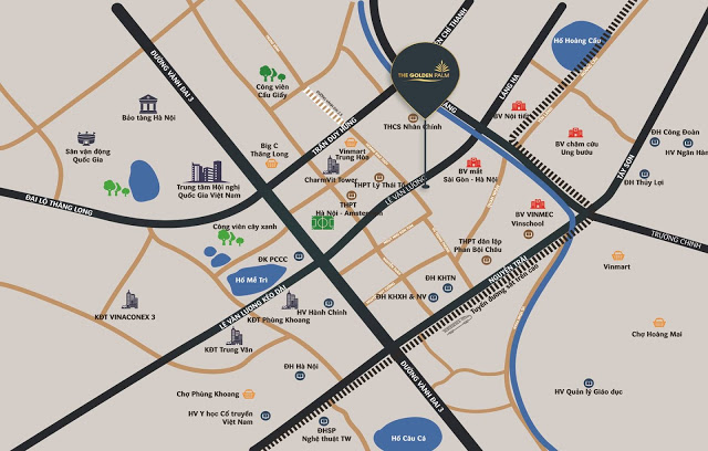 Vị trí chung cư The Golden Palm Lê Văn Lương